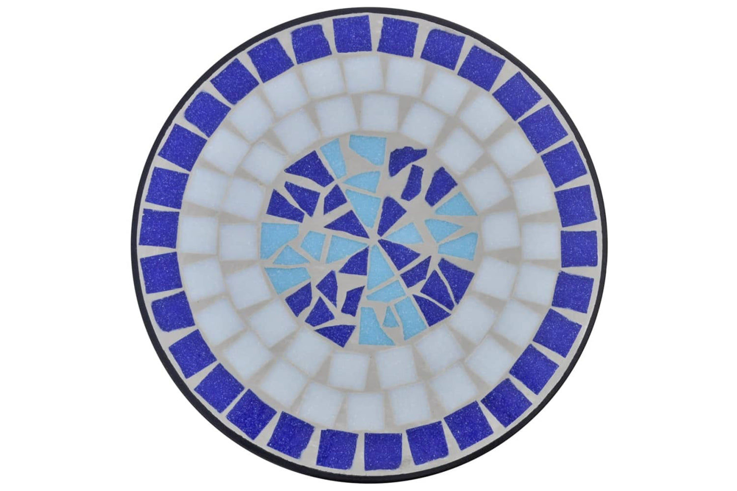 Vidaxl 41128 Mosaic Side Table Plant Table Blue White-2