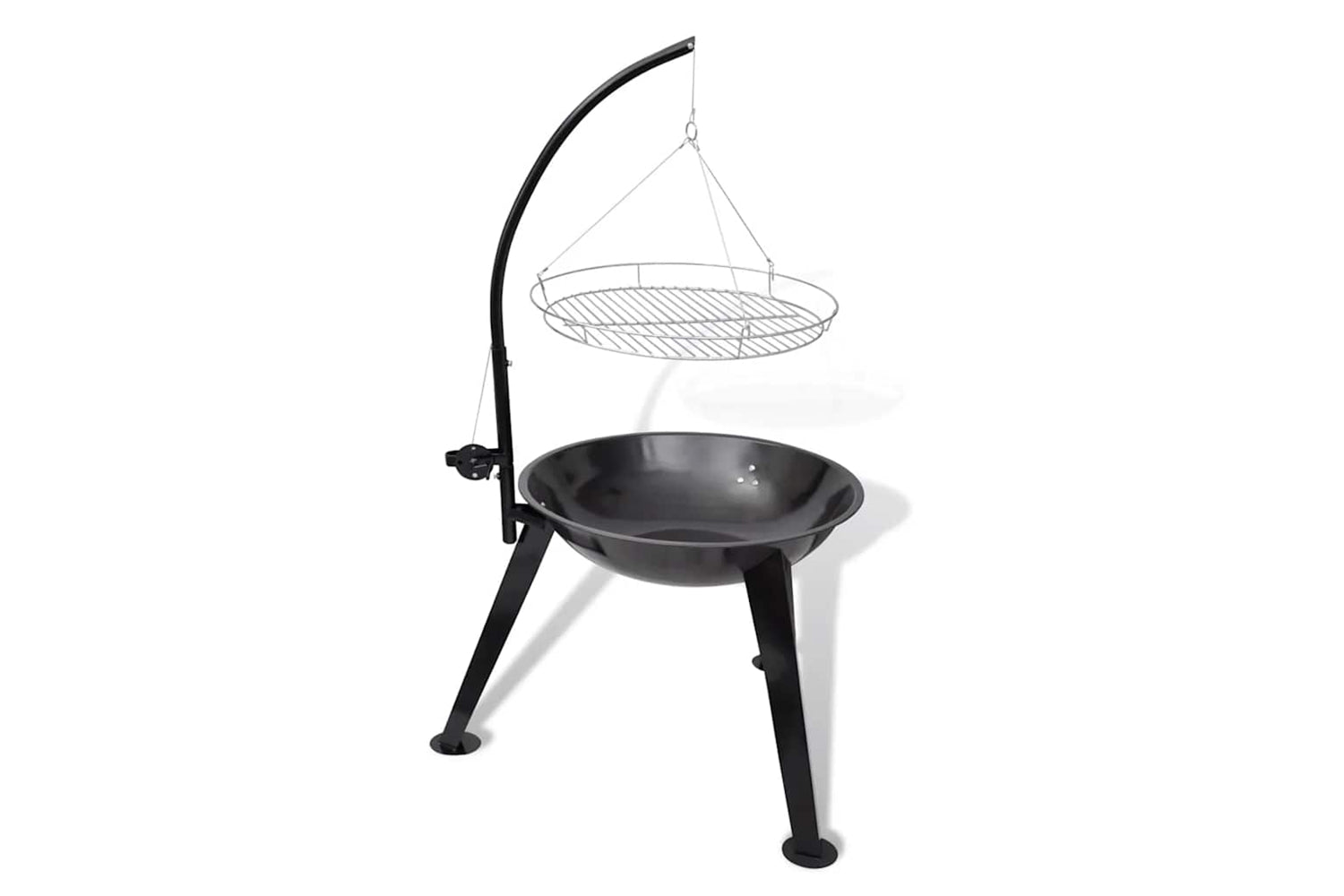 Vidaxl Bbq Stand Charcoal Barbecue Hang Round-2