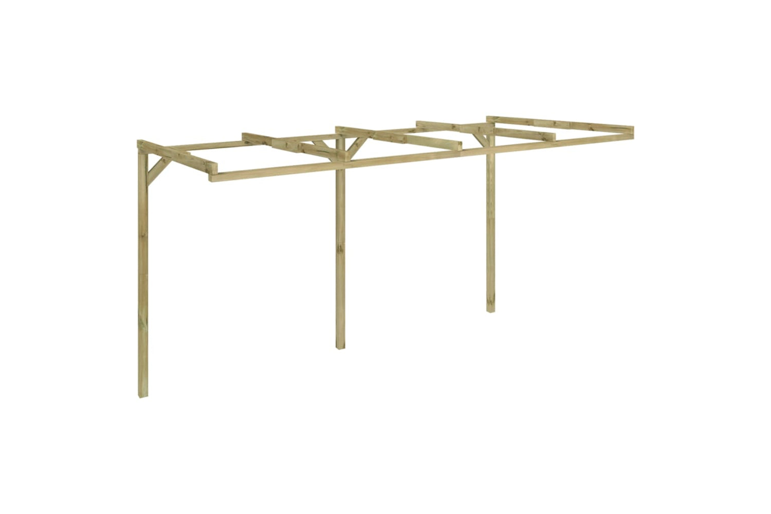 Vidaxl 41710 Lean-to Pergola 2x4x2.2 M Wood-4