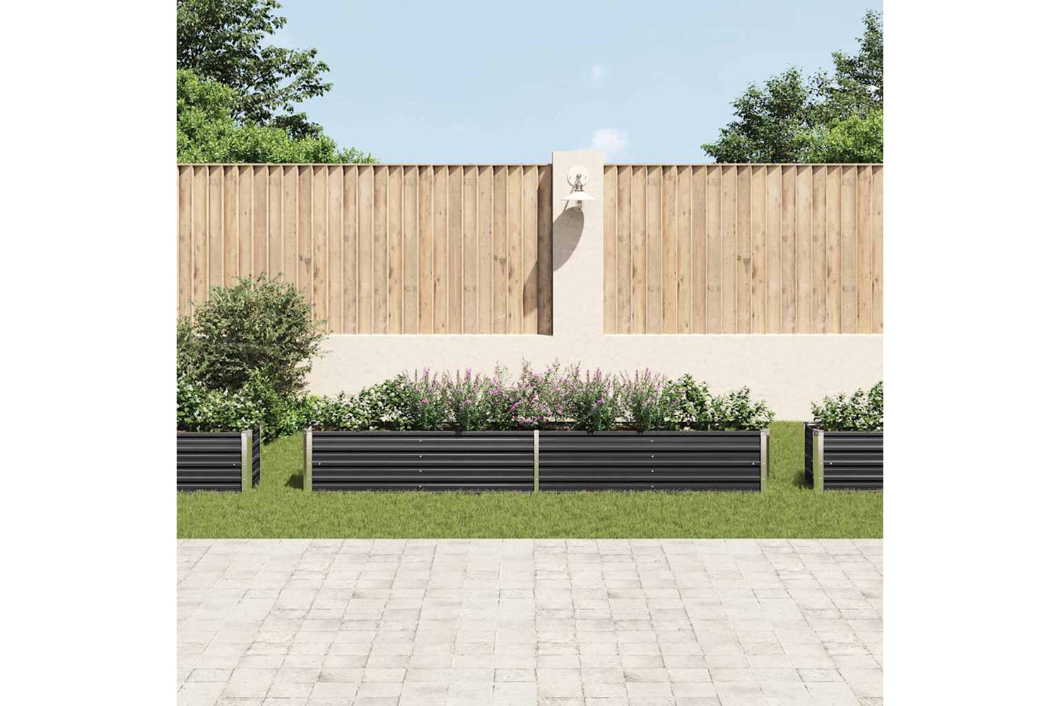 vidaXL 47055 Garden Raised Bed Galvanised Steel 320x40x45cm Anthracite-2