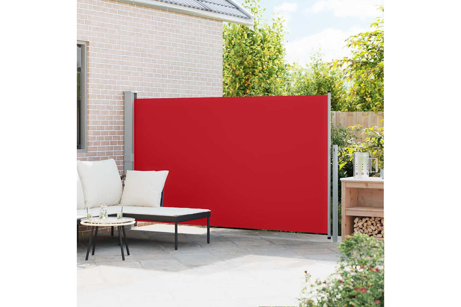 vidaXL 48367 Patio Retractable Side Awning 170x300cm Red-2