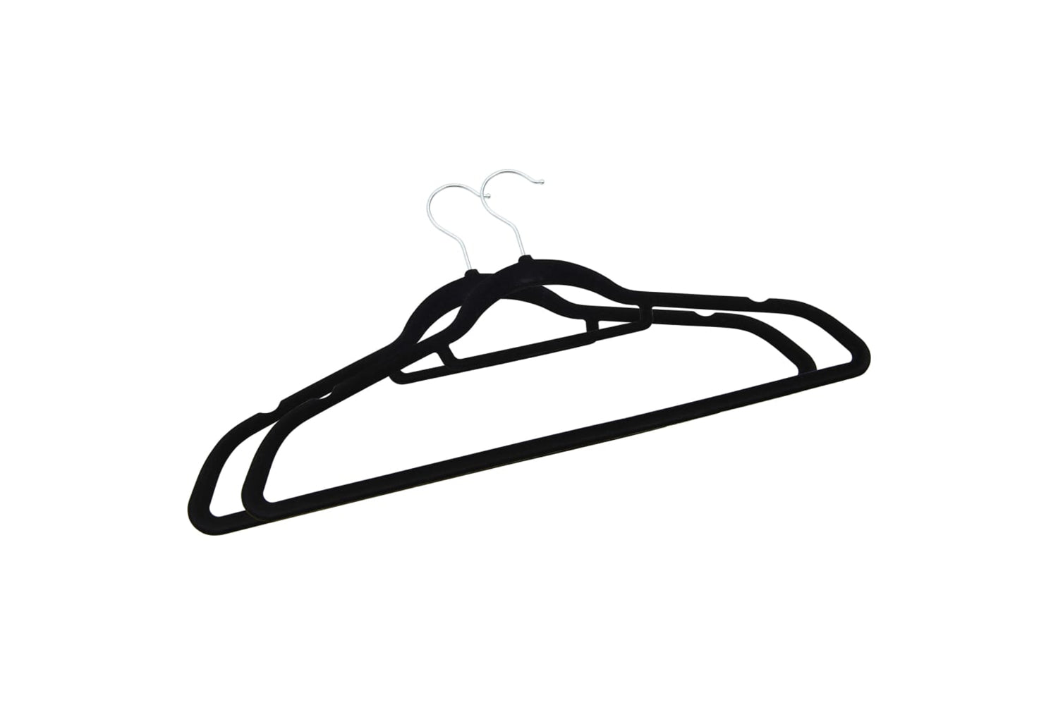 Vidaxl 289920 20 Pcs Clothes Hanger Set Anti-slip Black Velvet-4