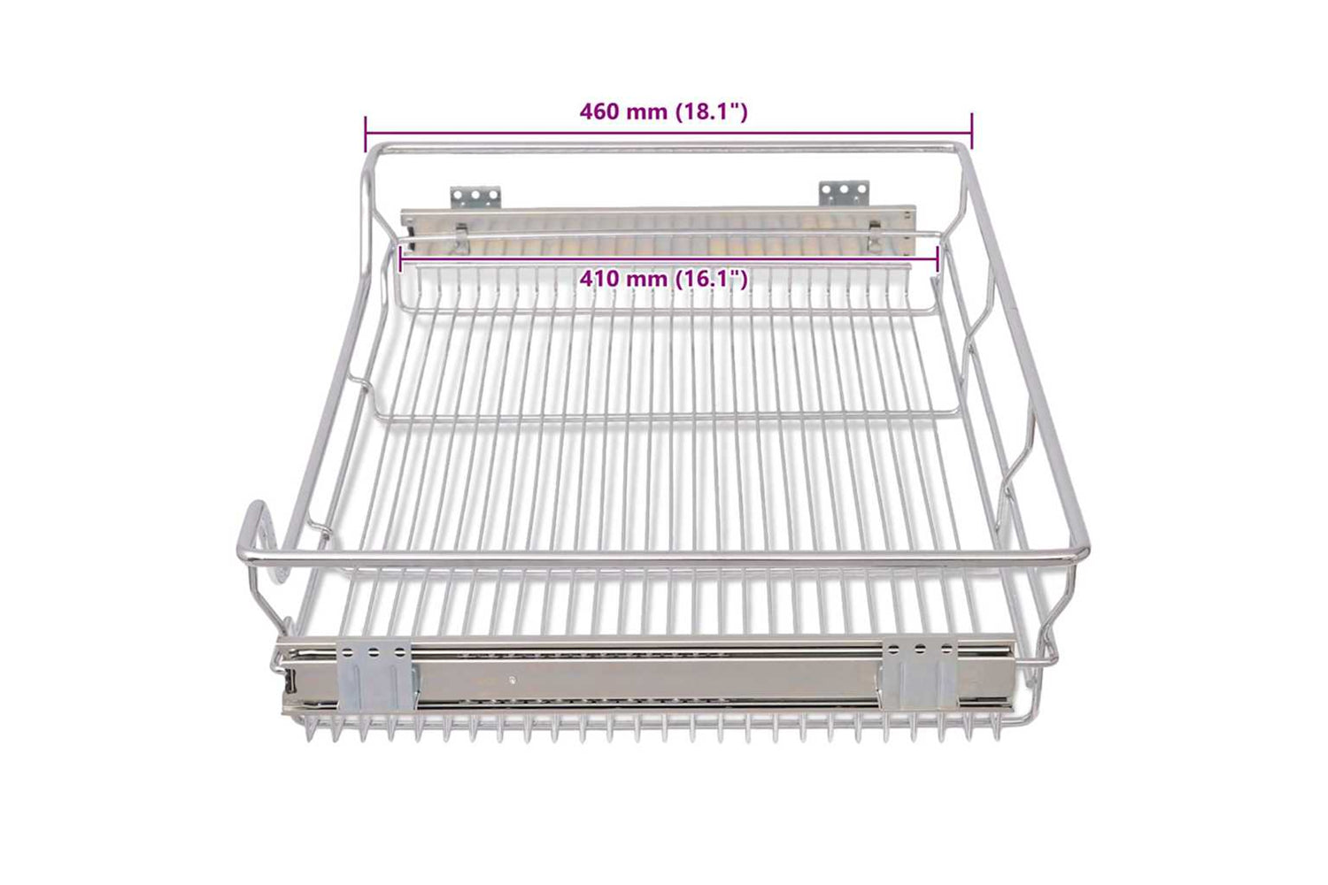 Vidaxl Pull-out Wire Baskets 2 Pcs Silver 800 Mm-8