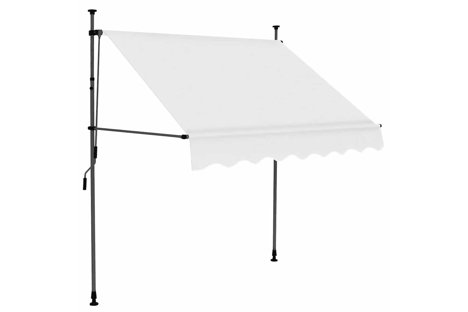 vidaXL 145871 Manual Retractable Awning With Led 200cm Cream-2