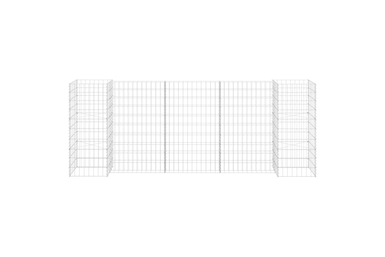 vidaXL 145661 H-shaped Gabion Planter Steel Wire 260x40x100cm-2