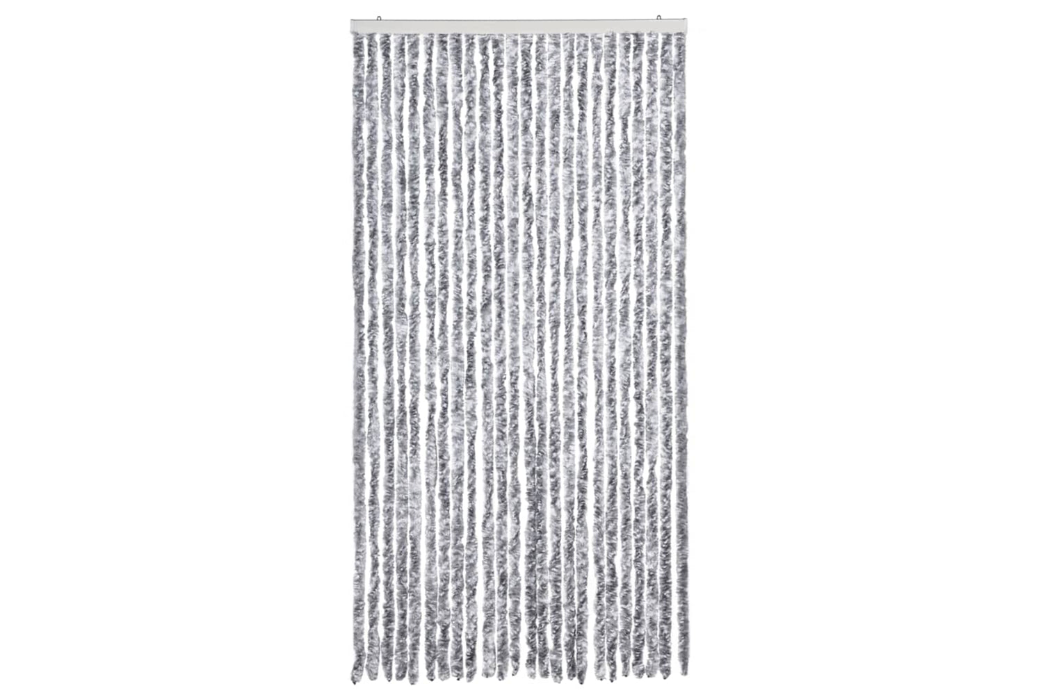 vidaXL Insect Curtain White And Grey 100x220cm Chenille-2