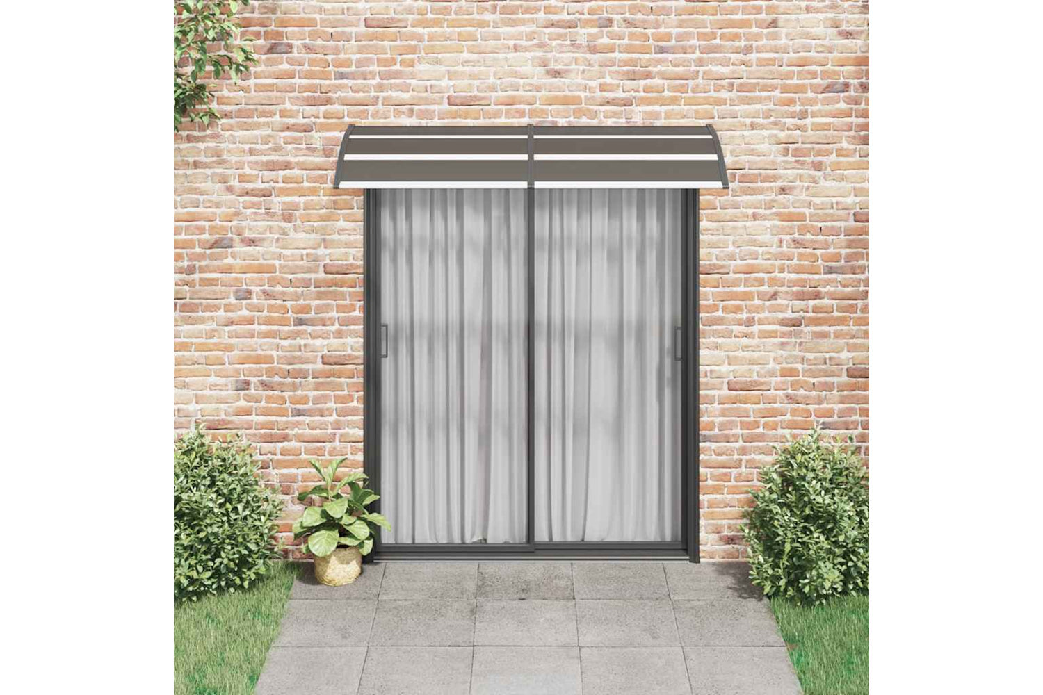Vidaxl Door Canopy Black 200x75 Cm Pc-2