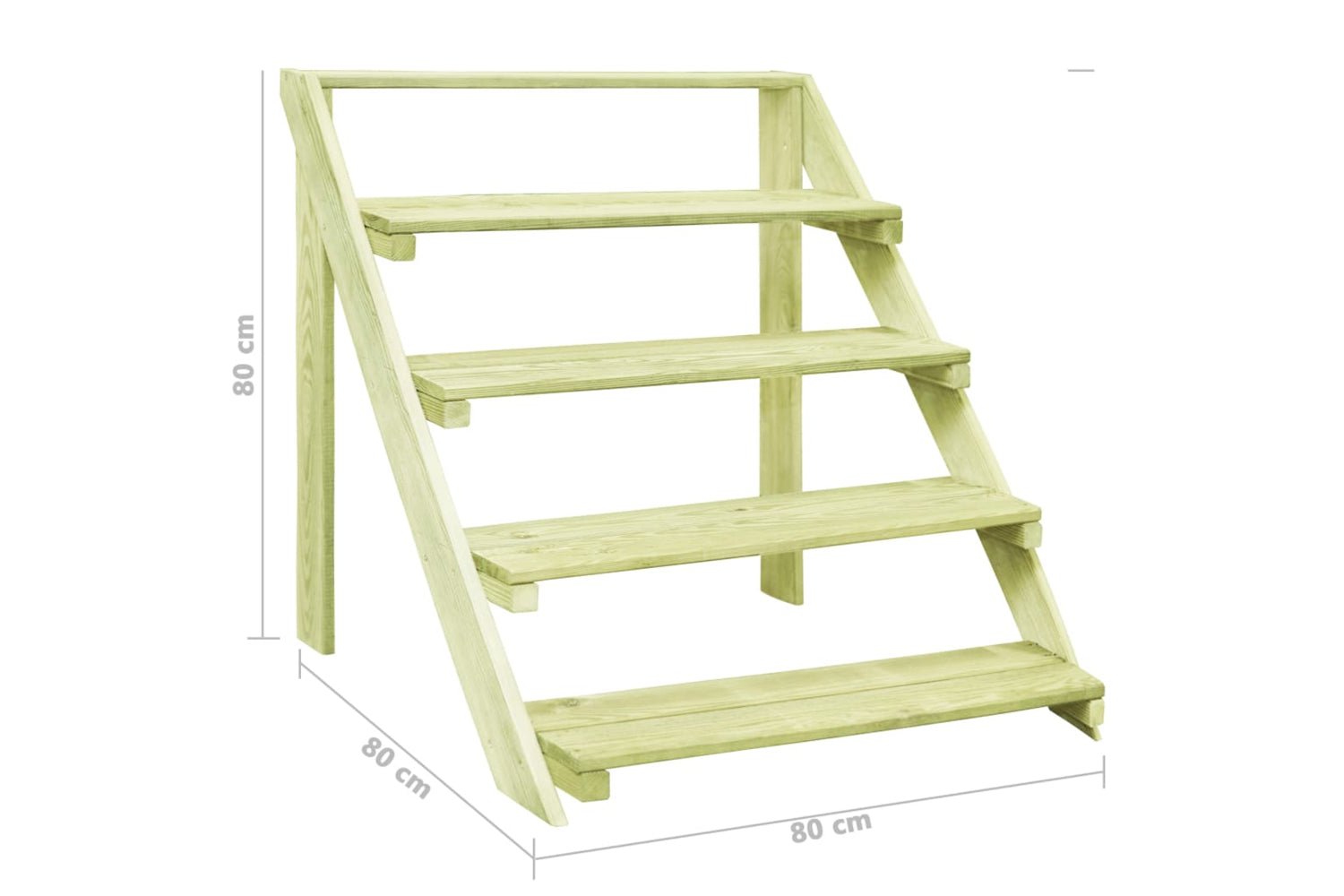 vidaXL 49104 Plant Stand 80x80x80cm Impregnated Pinewood-6