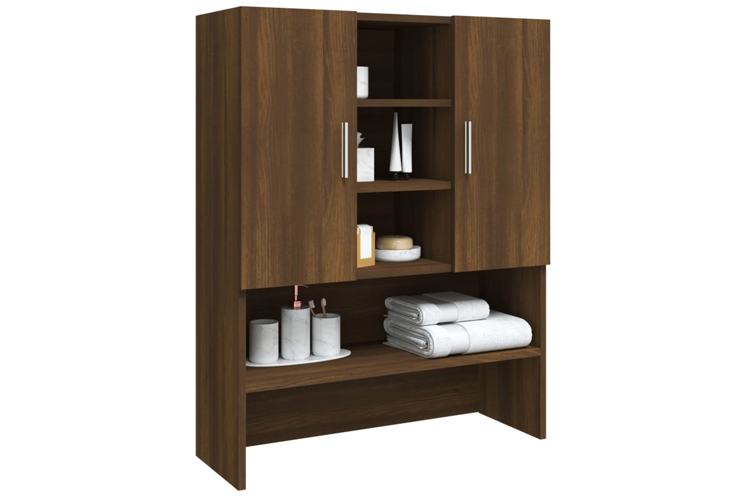 vidaXL 815947 Washing Machine Cabinet Brown Oak 70.5x25.5x90cm-4