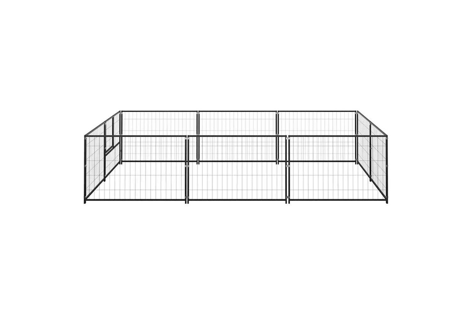 Vidaxl 3082110 Dog Kennel Black 6 M2 Steel-3