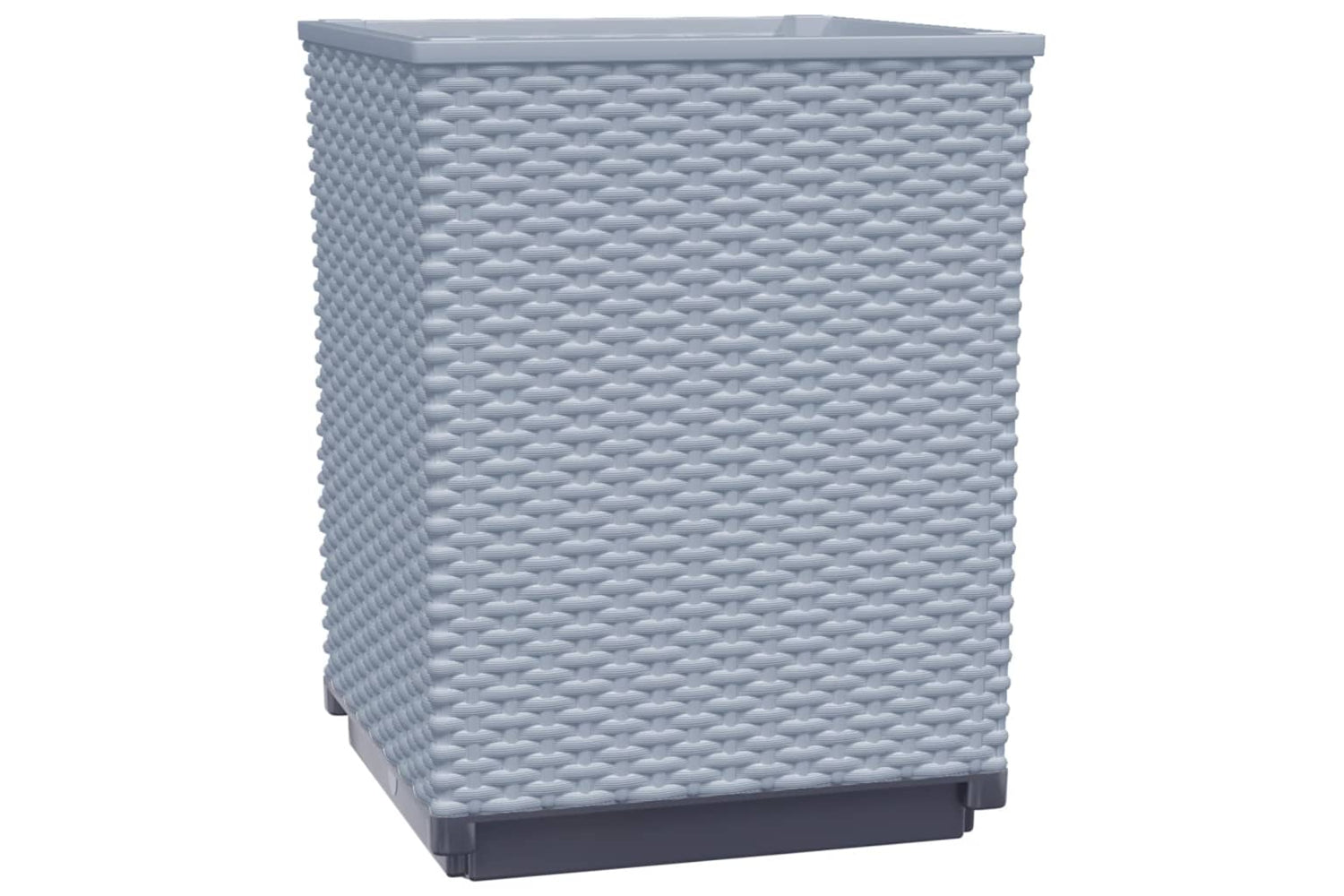 vidaXL 364181 Planters 2 Pcs Light Grey 30x30x37cm Polypropylene-3