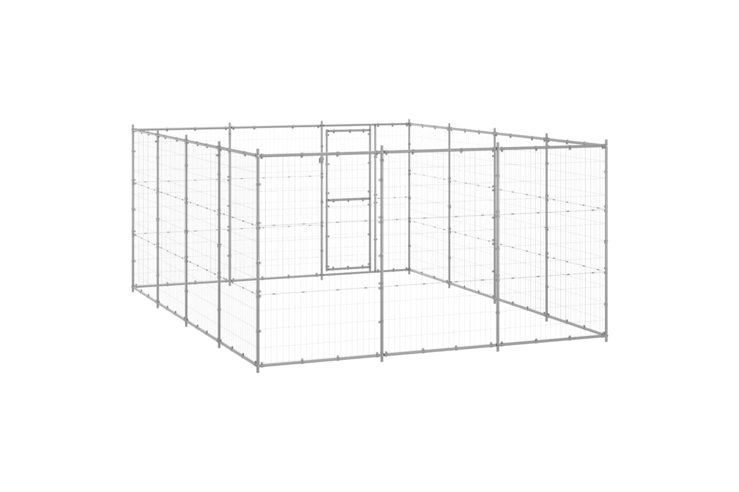 Vidaxl 3082318 Outdoor Dog Kennel Galvanised Steel 14.52 M2-4