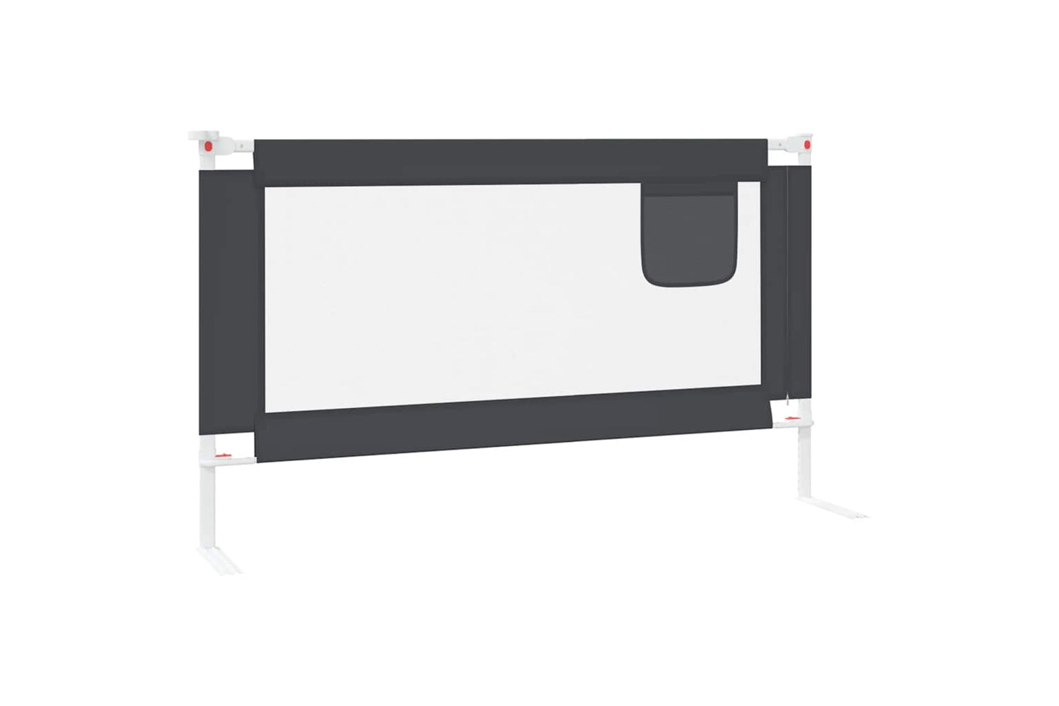 Vidaxl Toddler Safety Bed Rail Dark Grey 140x25 Cm Fabric-4