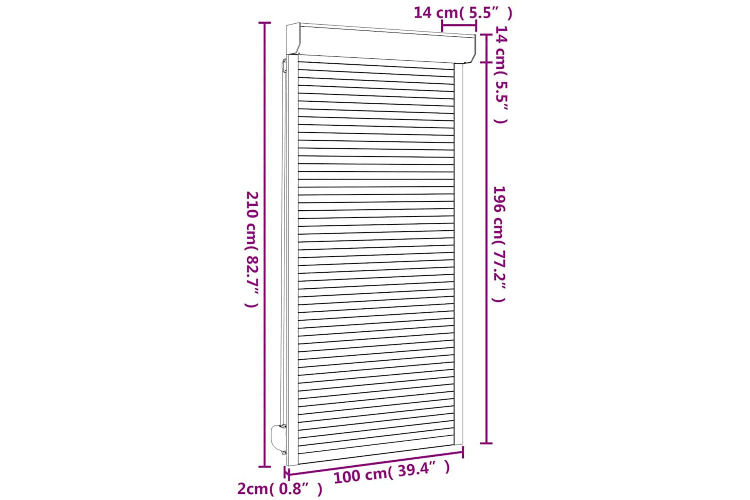 Vidaxl Roller Shutter Aluminium 100x210 Cm Anthracite-7