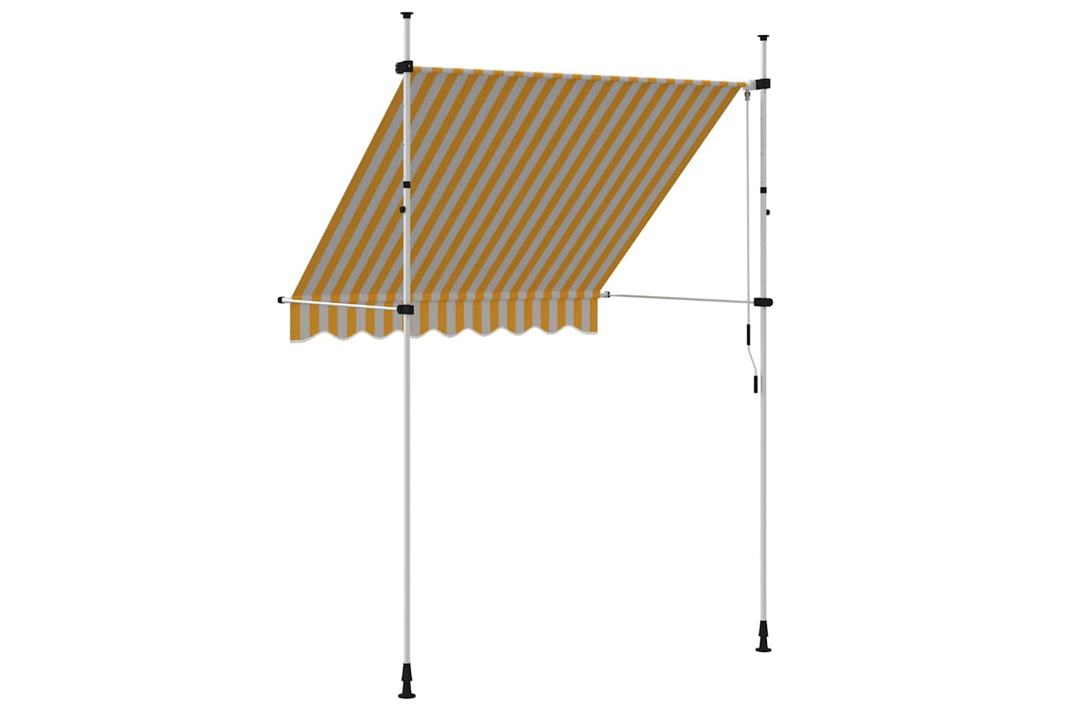 vidaXL 43232 Manual Retractable Awning 200cm Orange And White Stripes-4