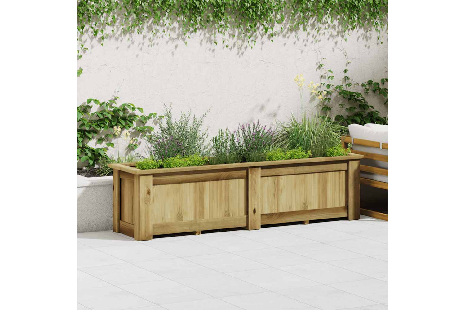 vidaXL 49095 Raised Bed 196x50x50cm Impregnated Pinewood-3