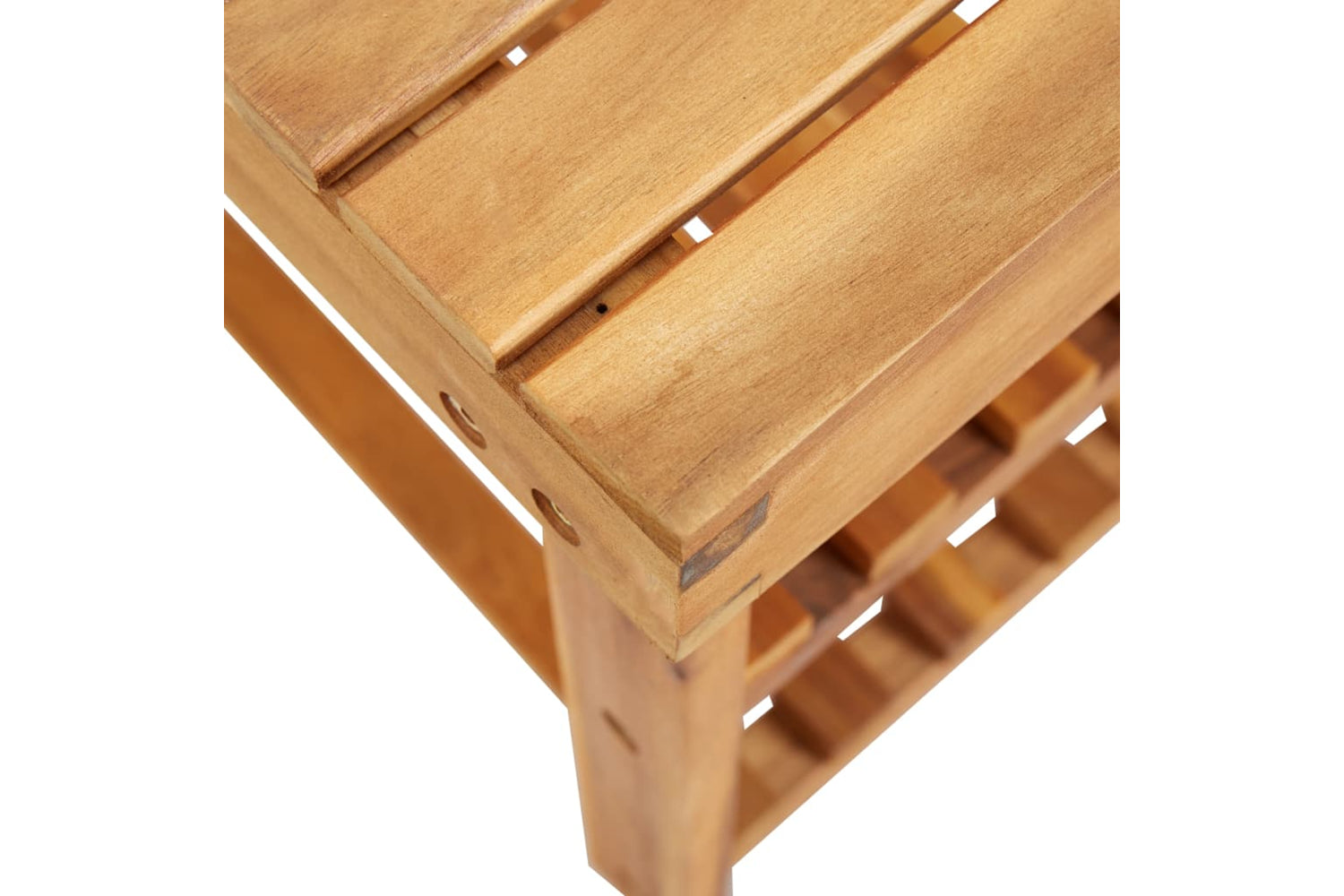 vidaXL 45931 Shoe Rack 90x32x46cm Solid Acacia Wood-4