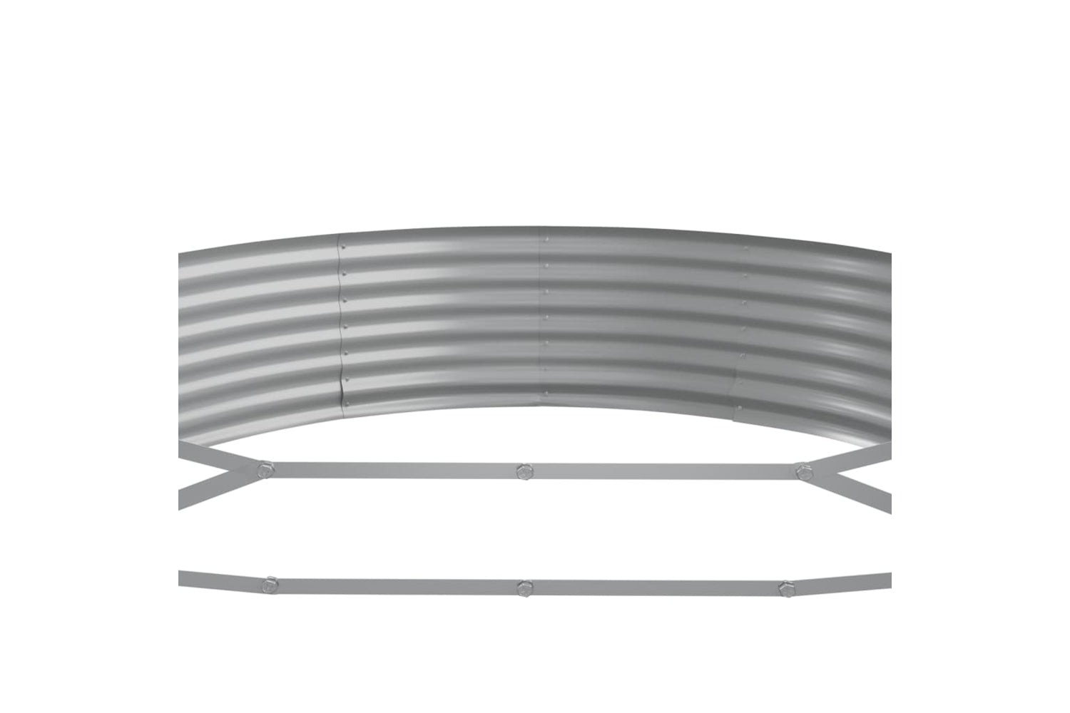 vidaXL 319034 Garden Raised Bed Powder-coated Steel 373x140x36cm Grey-4