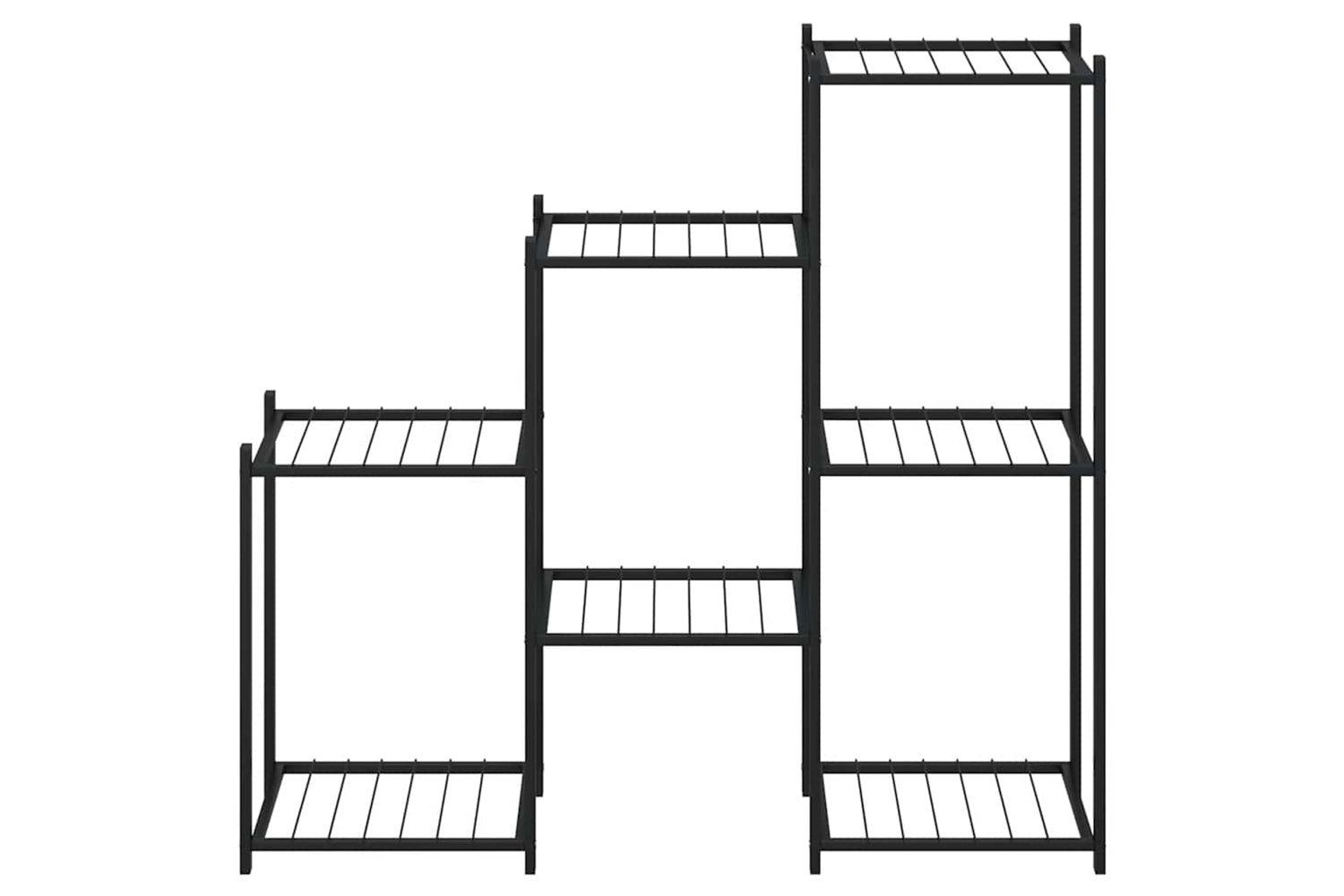 vidaXL 343129 Flower Stand 83x25x80cm Black Iron-4