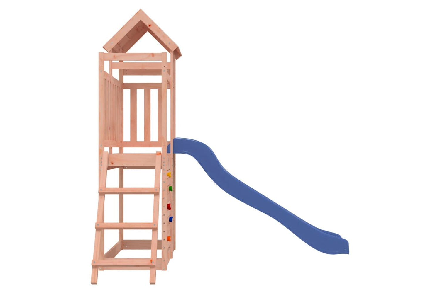 Vidaxl 3155889 Playhouse With Slide Rockwall Solid Wood Douglas-5