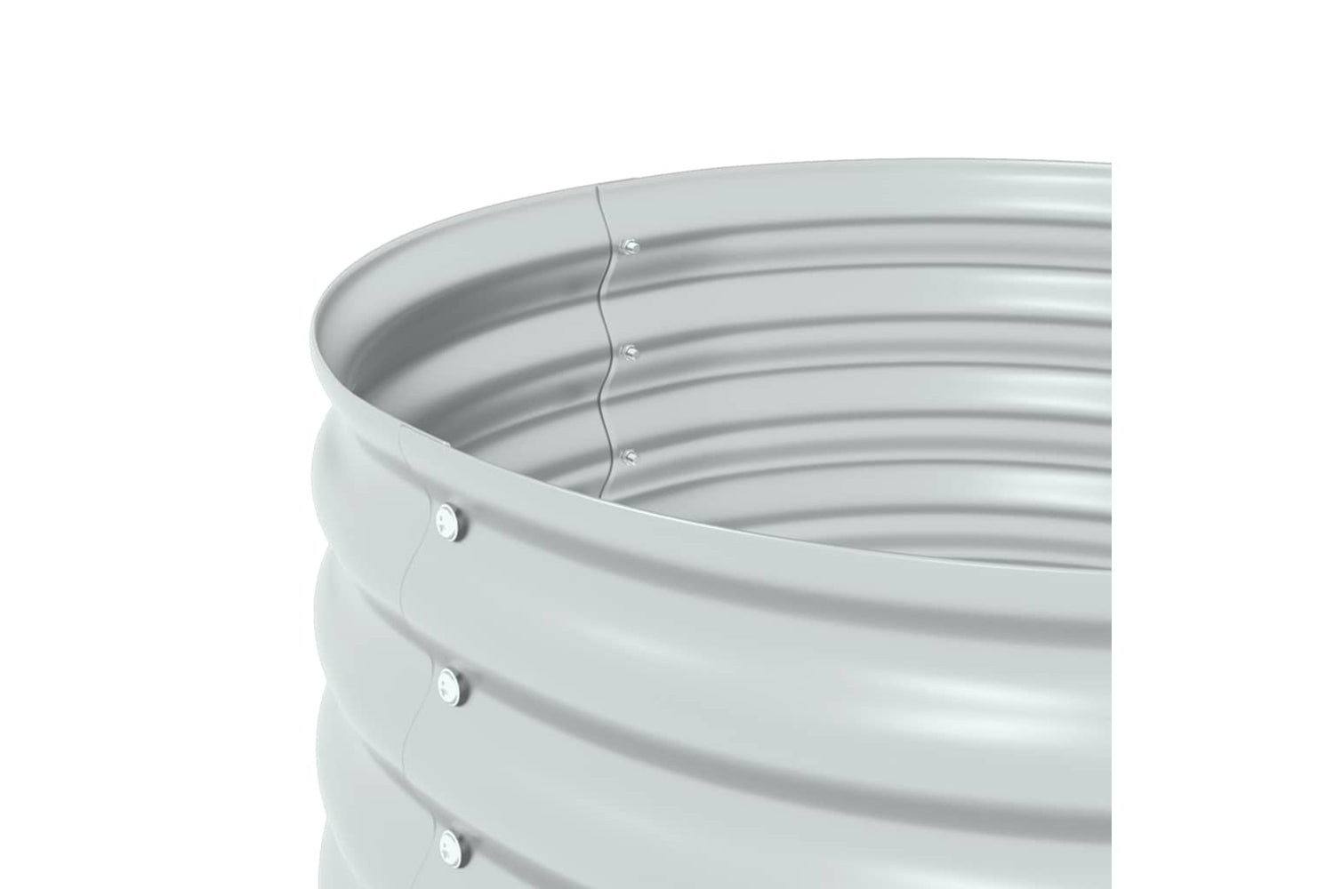 vidaXL 45520 Garden Raised Bed 80x80x44cm Galvanised Steel Silver-6