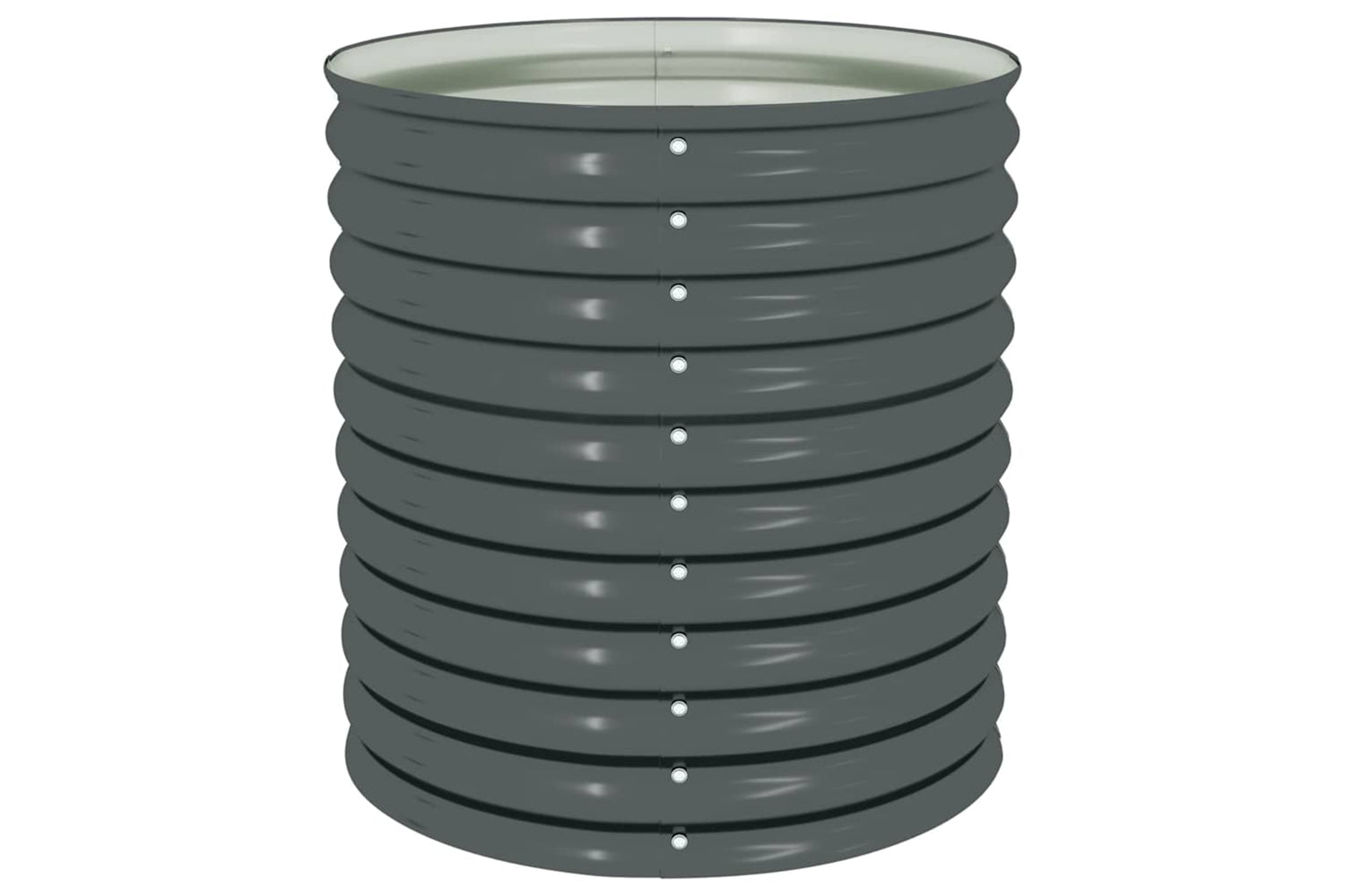 vidaXL Garden Raised Bed 80x80x81cm Galvanised Steel Grey-3
