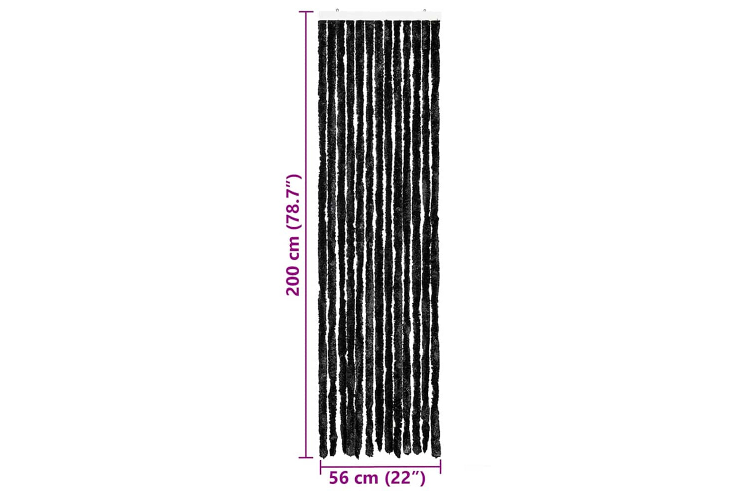 vidaXL Insect Curtain Anthracite 56x200cm Chenille-6