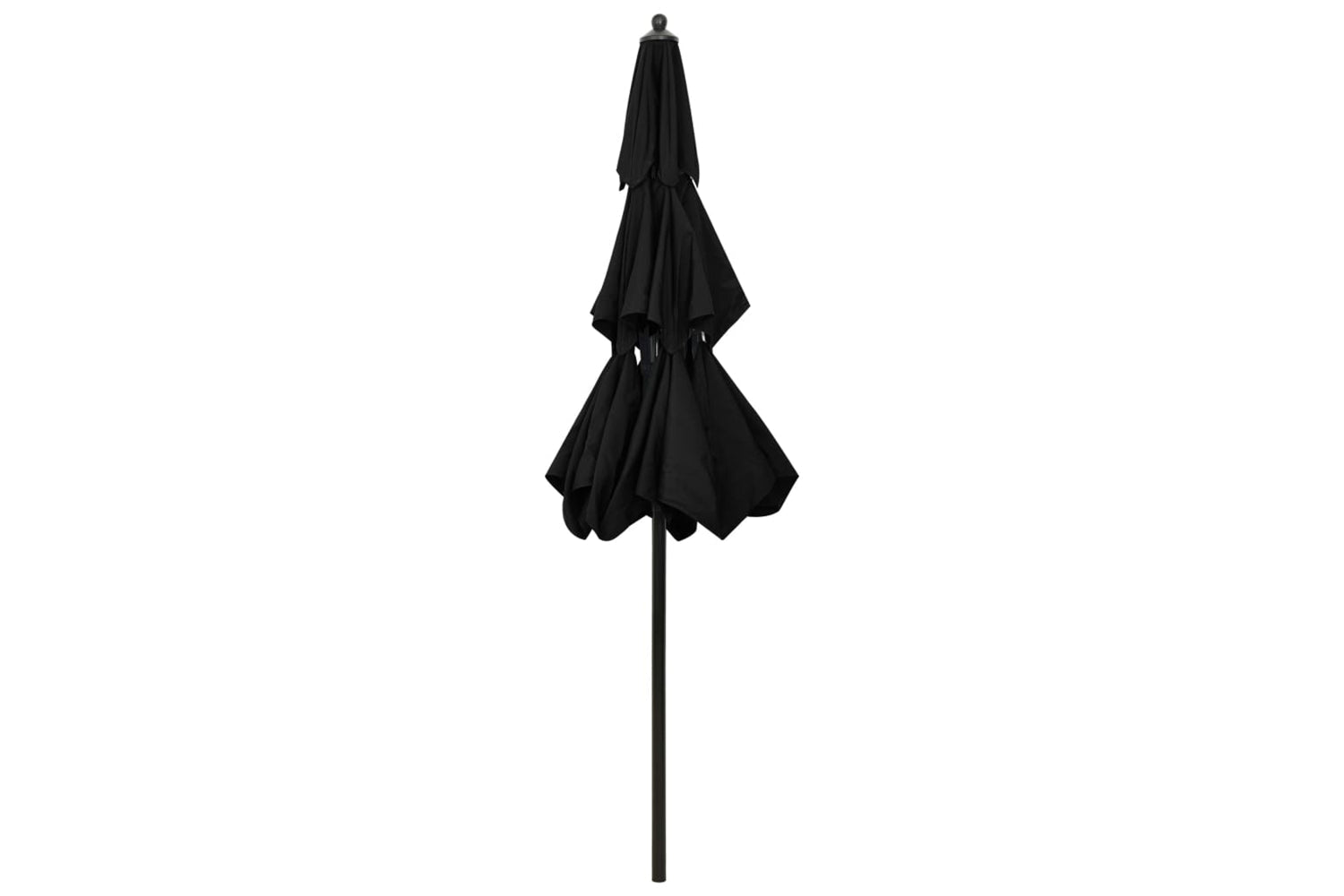 Vidaxl 313866 3-tier Parasol With Aluminium Pole Black 2.5 M-4
