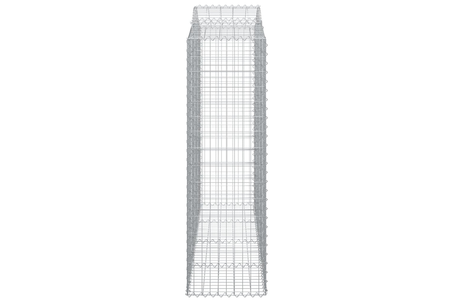 vidaXL 3145703 Arched Gabion Baskets 2 Pcs 200x50x160/180cm Galvanised Iron-4