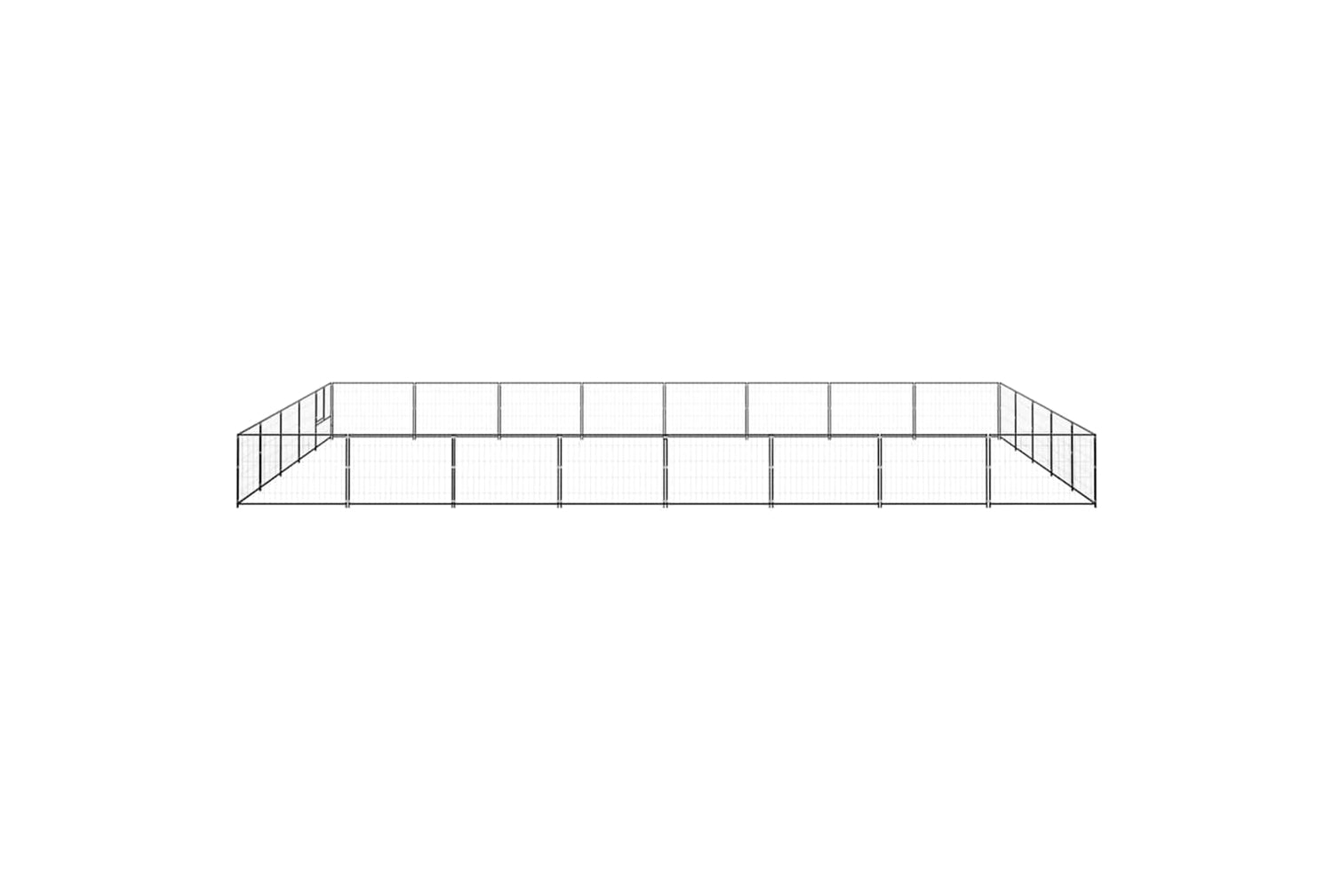 Vidaxl 3082160 Dog Kennel Black 40 M2 Steel-3