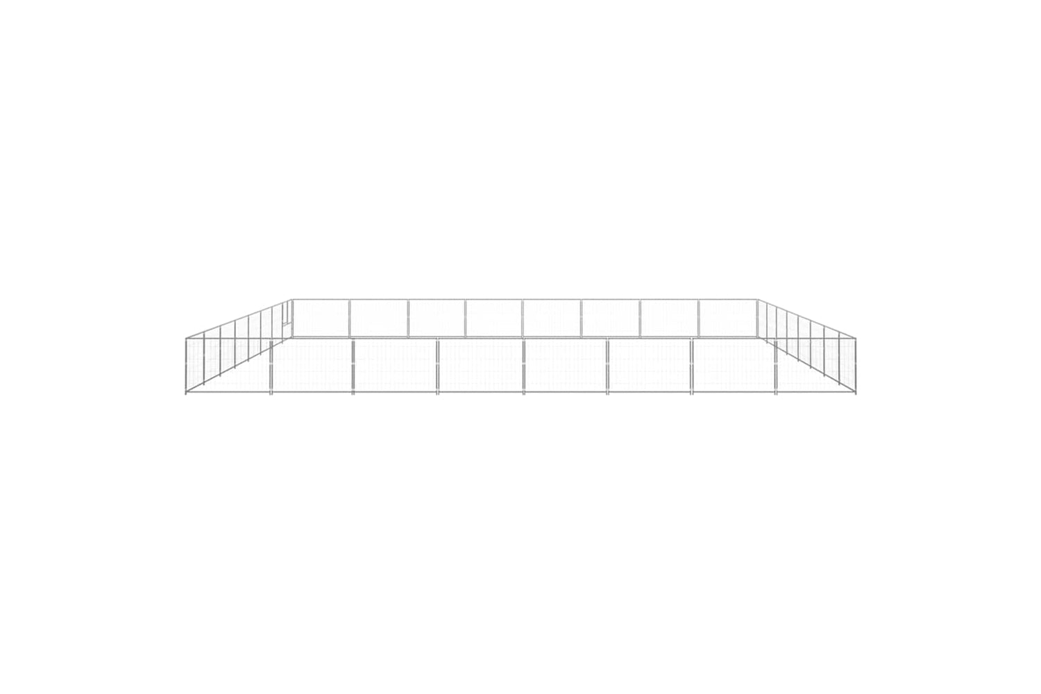 Vidaxl 3082190 Dog Kennel Silver 64 M2 Steel-3