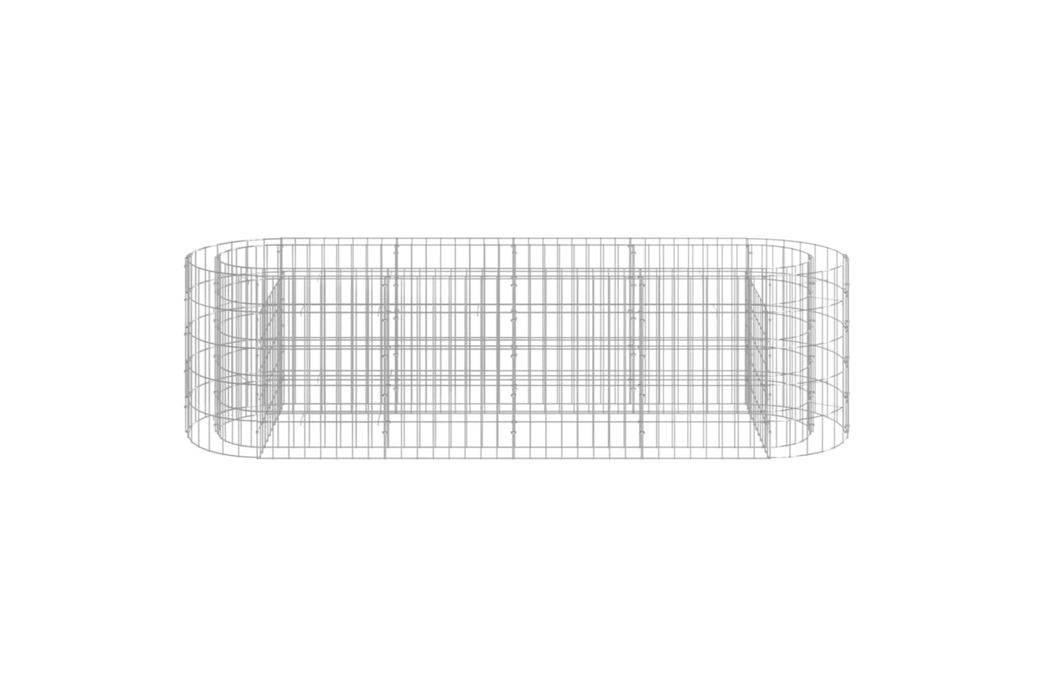 vidaXL 152025 Gabion Raised Bed Galvanised Iron 190x50x50cm-3
