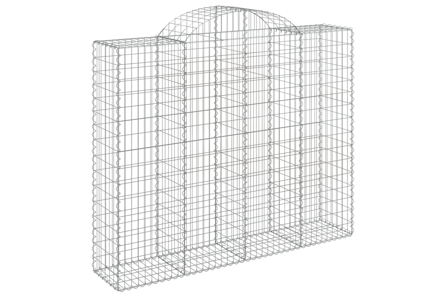 vidaXL 3146386 Arched Gabion Baskets 5 Pcs 200x50x160/180cm Galvanised Iron-2