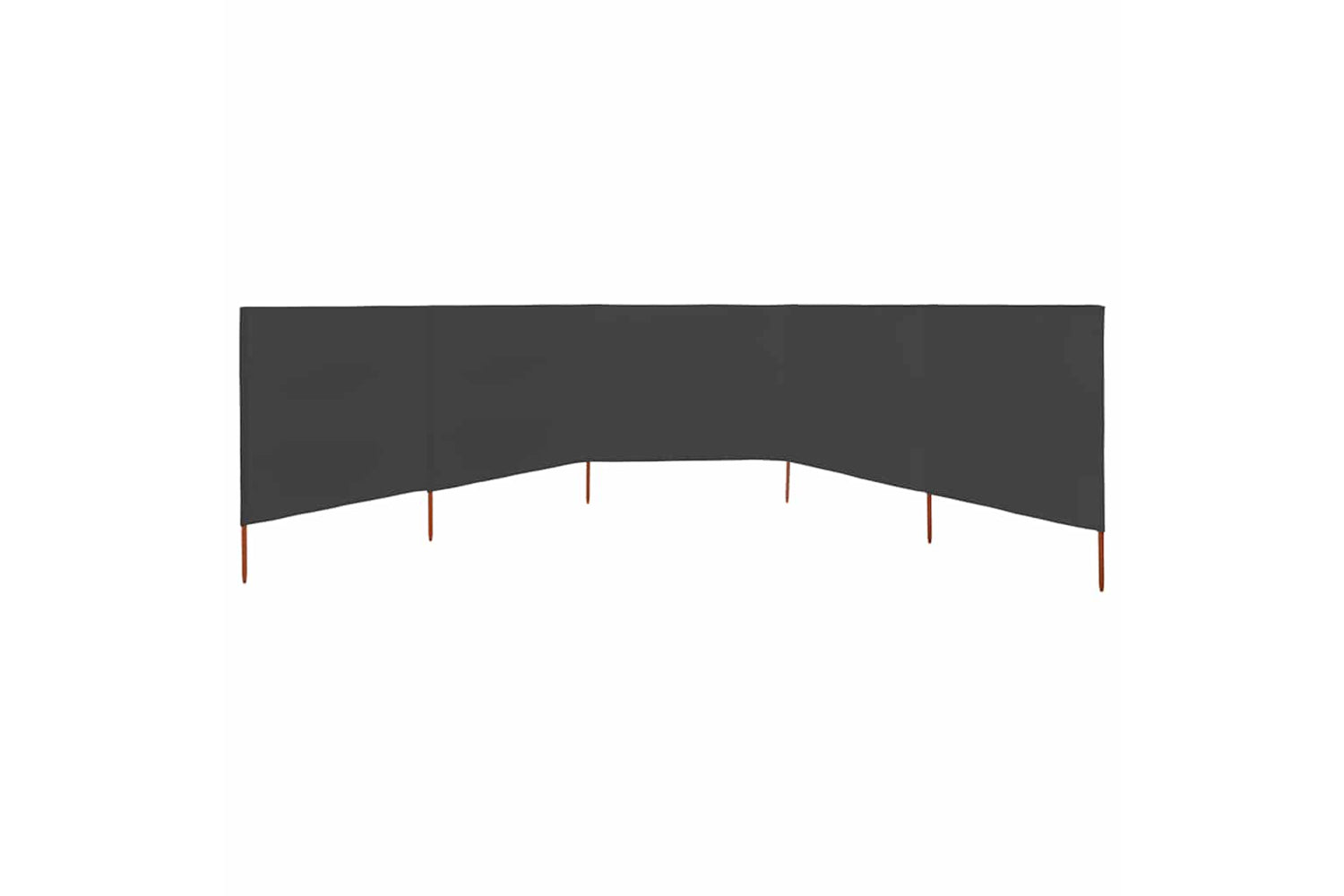 vidaXL 47162 5-panel Wind Screen Fabric 600x120cm Anthracite-3
