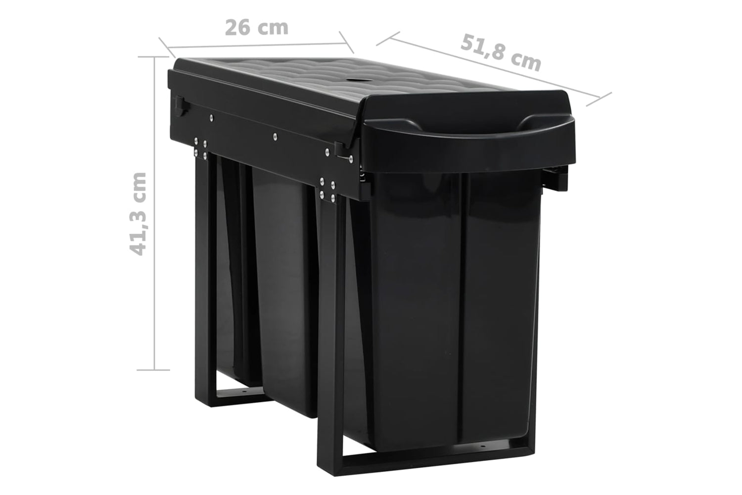 Vidaxl 51180 Kitchen Cupboard Pull-out Dustbin Soft-close 36 L-7