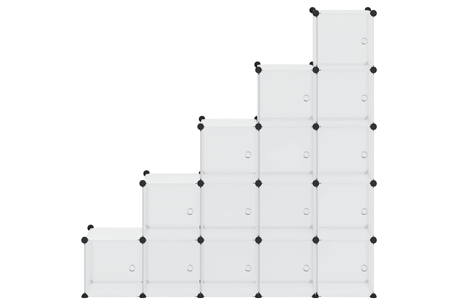 Vidaxl 340553 Storage Cube Organiser With 15 Cubes And Doors Transparent Pp-4