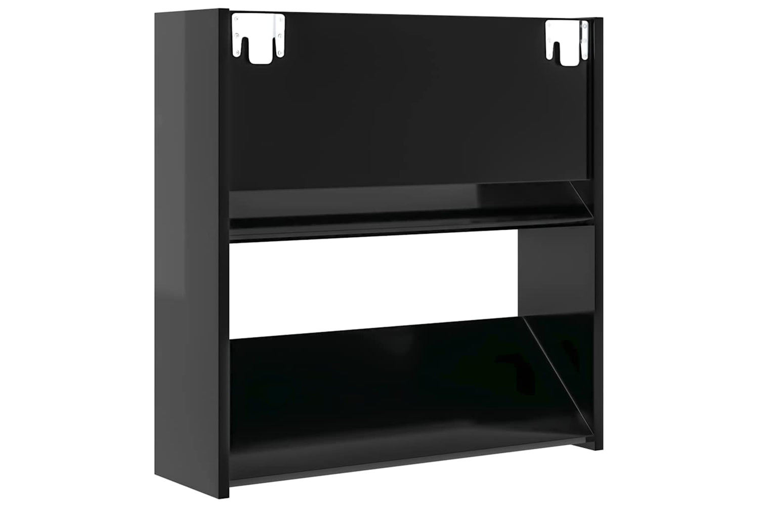 vidaXL 806737 Wall Shoe Cabinets 4 Pcs High Gloss Black 60x18x60cm Engineered Wood-7