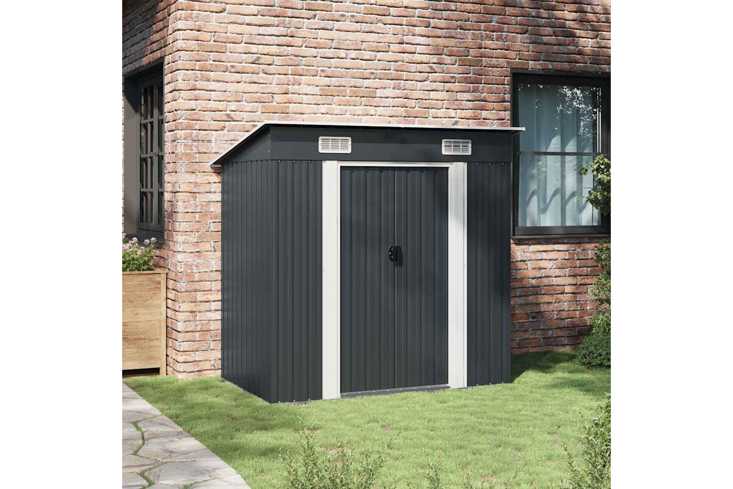 Vidaxl 47026 Garden Shed Anthracite Steel-3