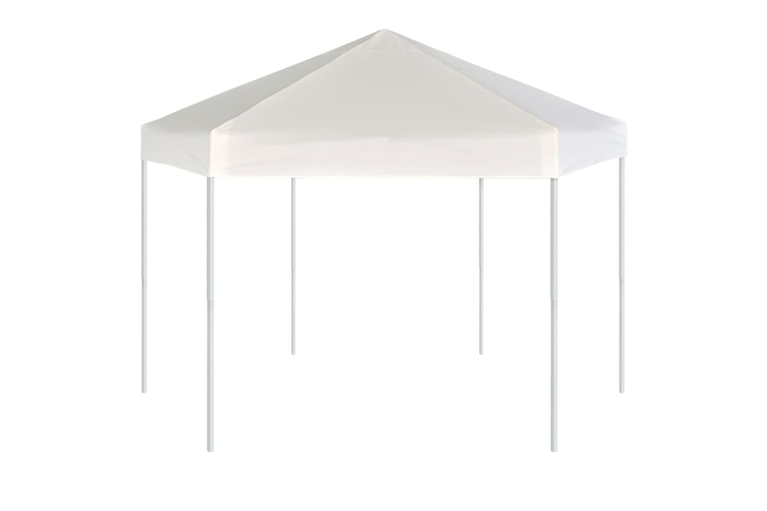 Vidaxl 42109 Hexagonal Pop-up Marquee With 6 Sidewalls Cream White 3.6x3.1 M-4