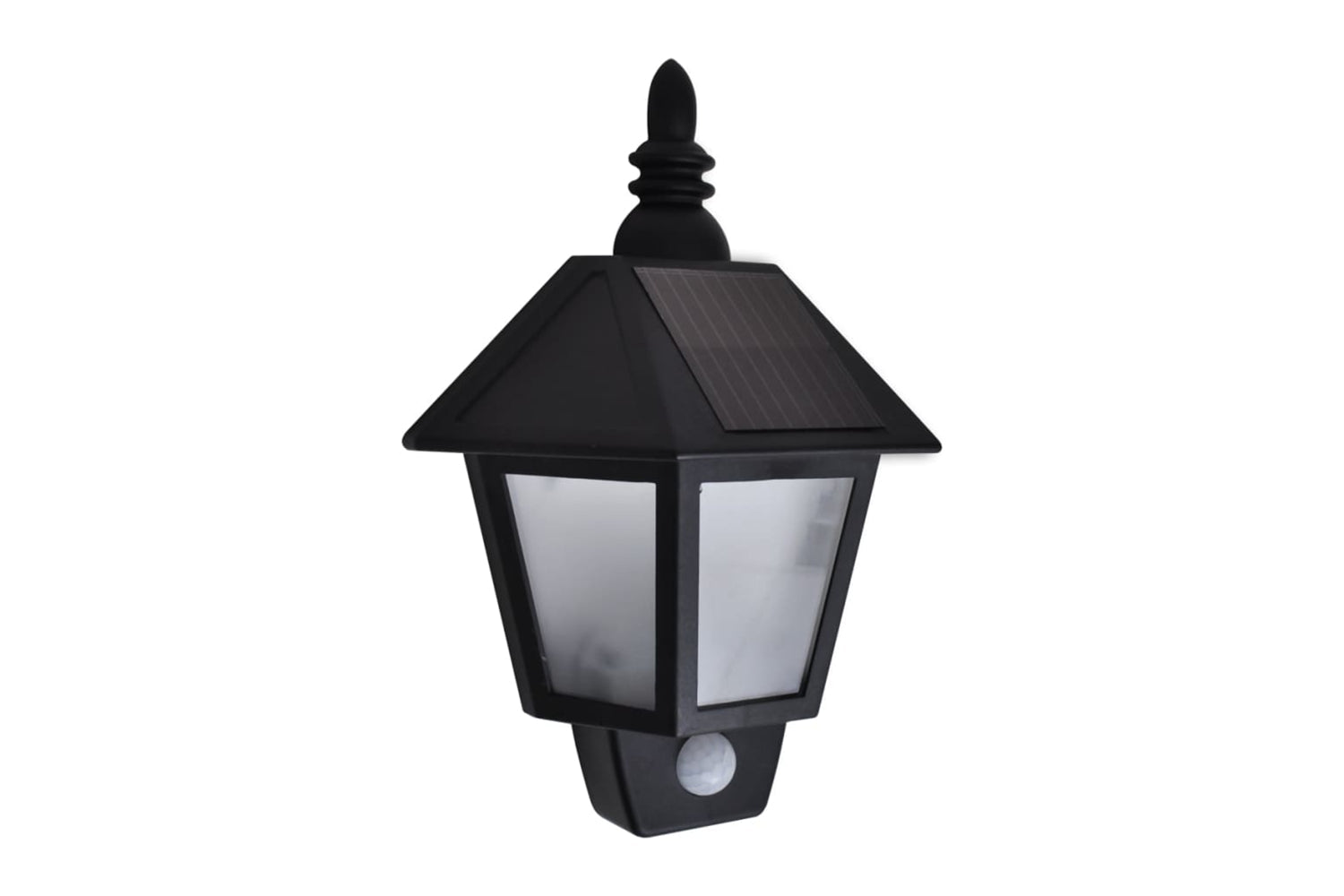 Vidaxl 277124 Solar Wall Lamps 2 Pcs With Motion Sensor Black-3