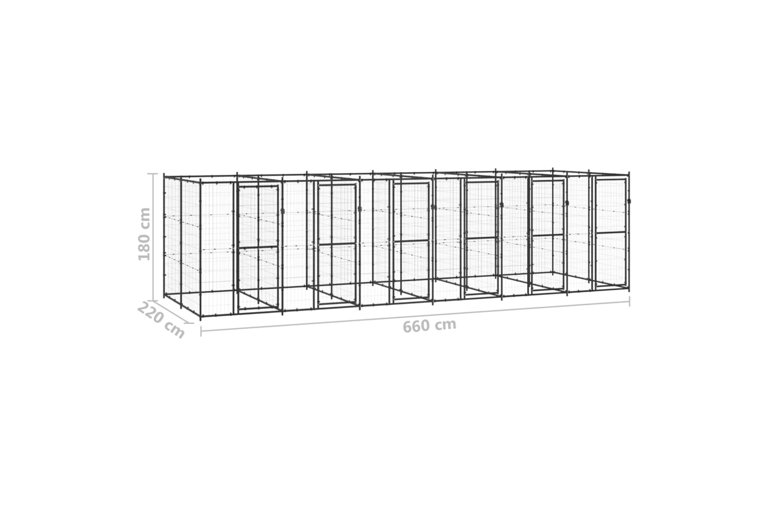 Vidaxl 3082264 Outdoor Dog Kennel Steel 14.52 M2-6