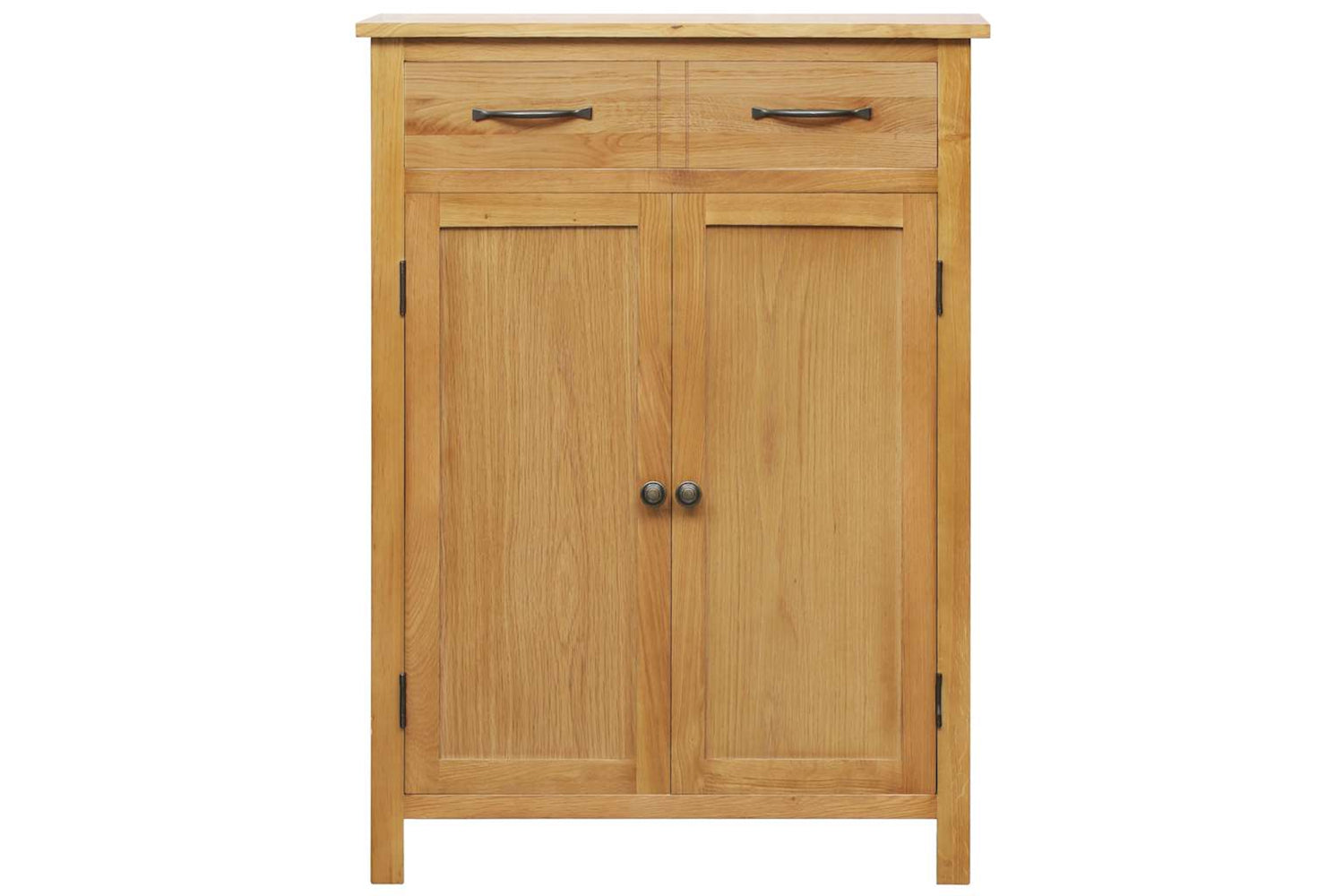 Vidaxl Shoe Cabinet 76x37x105 Cm Solid Oak Wood-2