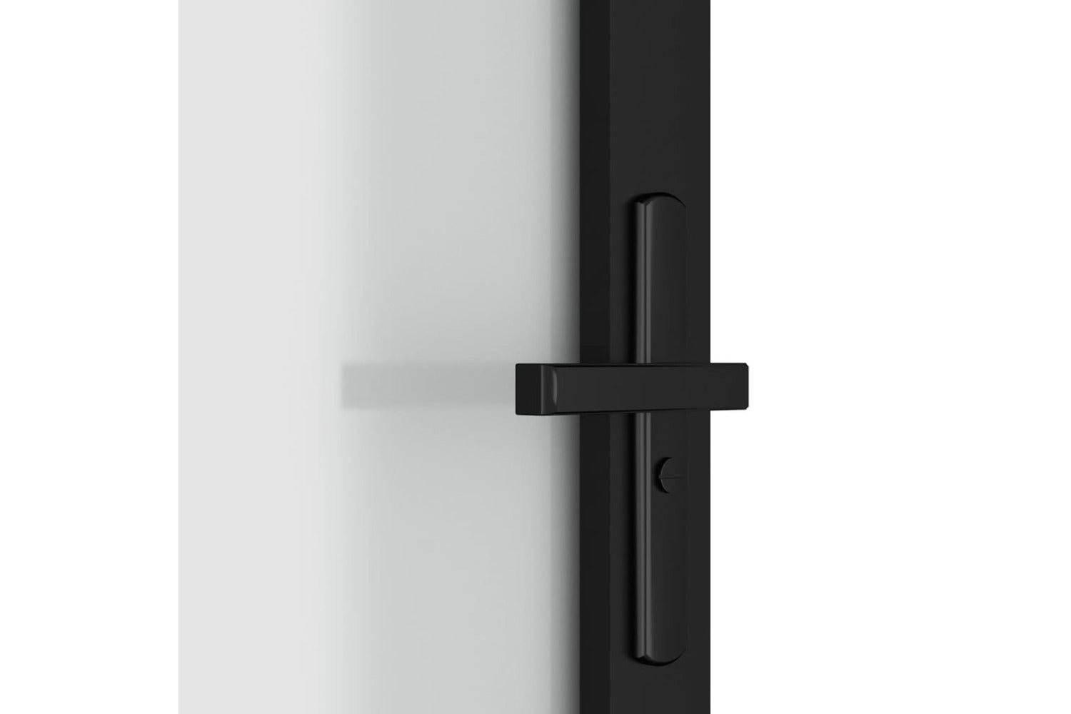 vidaXL 350556 Interior Door 76x201.5cm Black Matt Glass And Aluminium-3