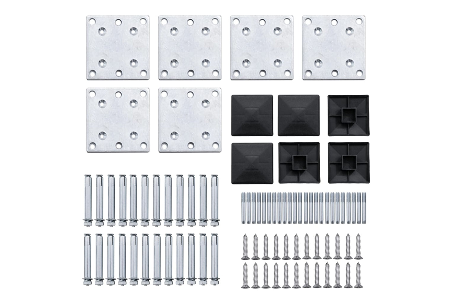 Vidaxl 3070450 Fence Panel Set Wpc 872x105 Cm Black-9
