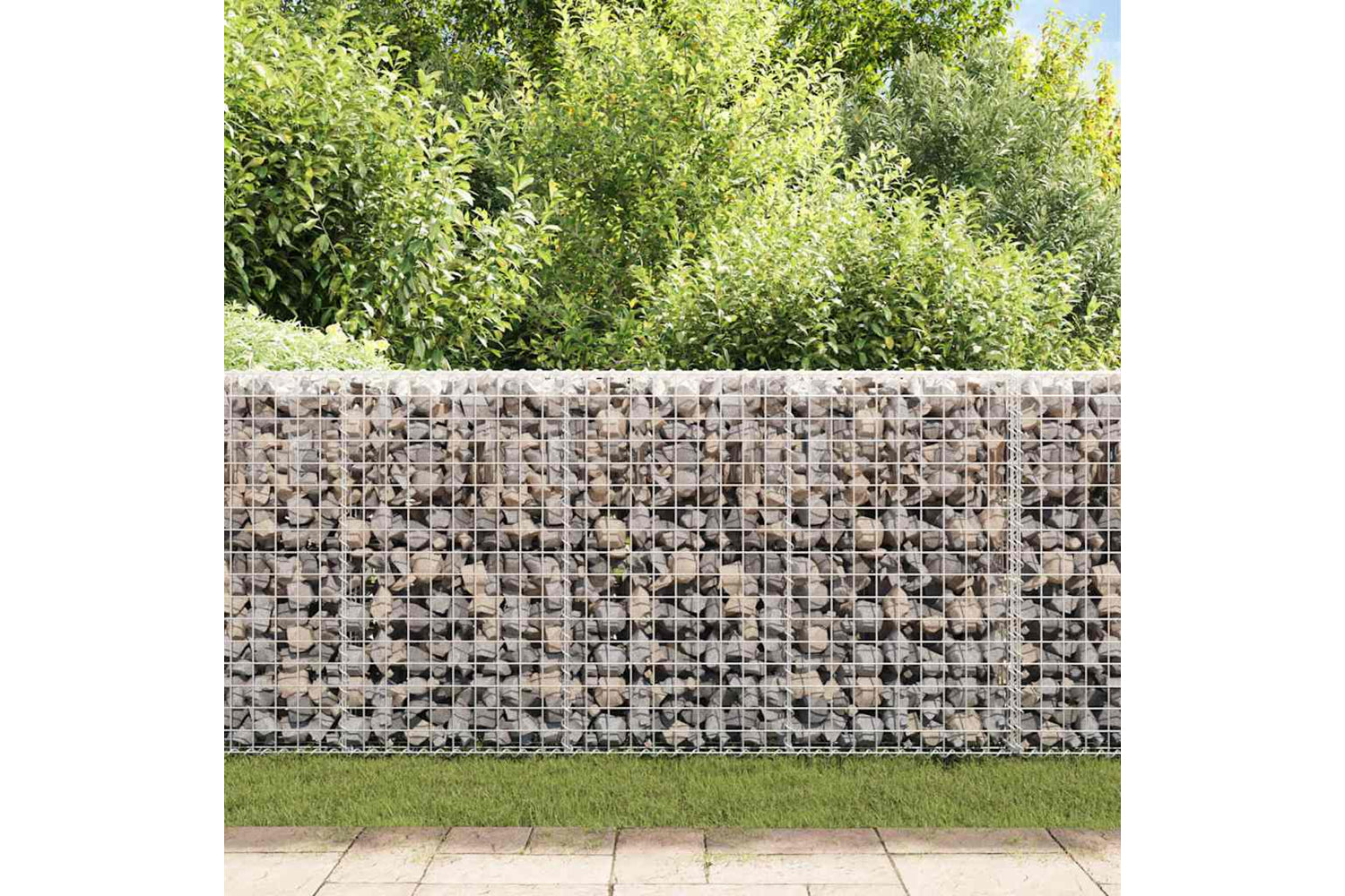 Vidaxl 143580 Gabion Wall With Covers Galvanised Steel 200x20x85 Cm-2