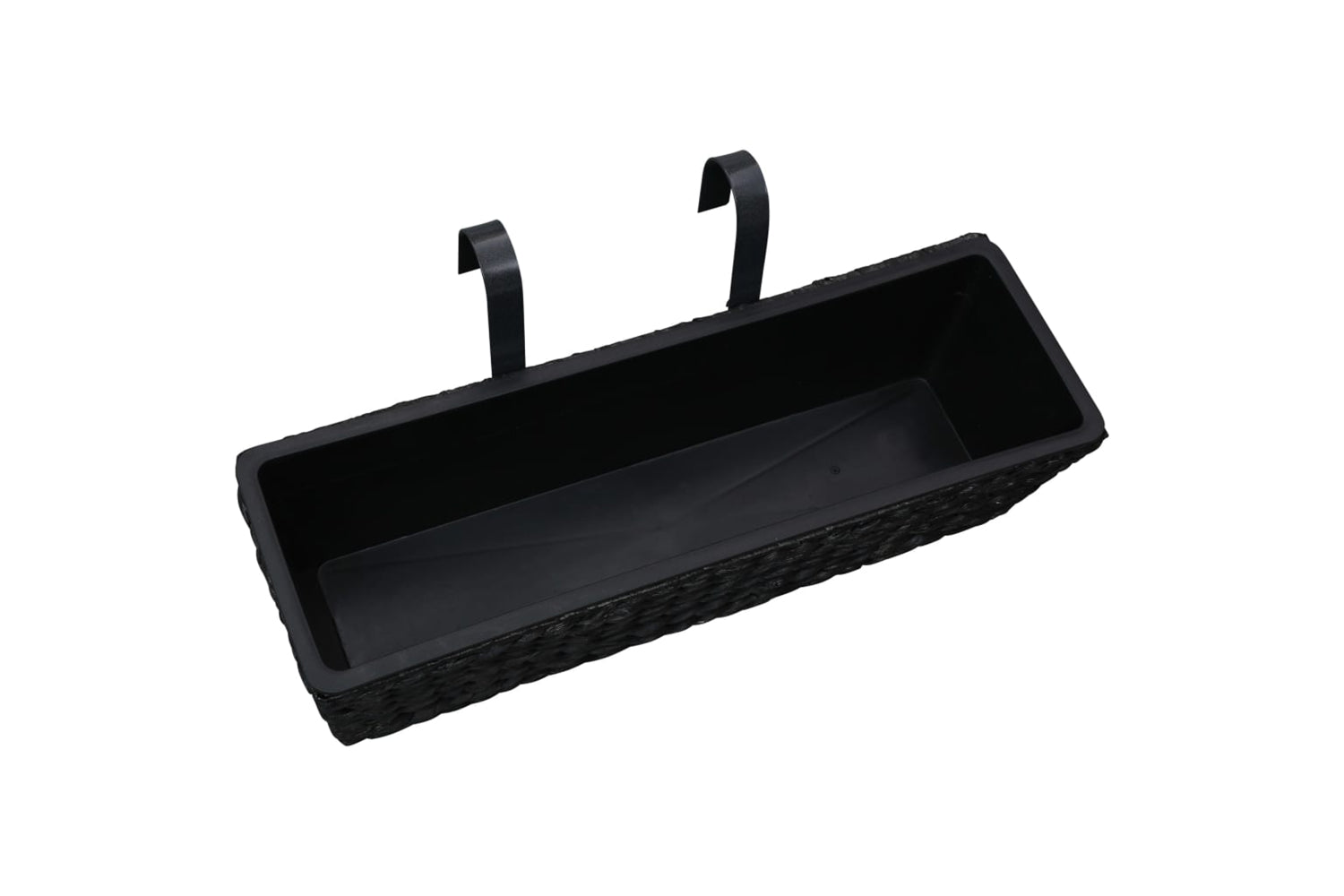 Vidaxl Planters 2 Pcs Water Hyacinth Black-4