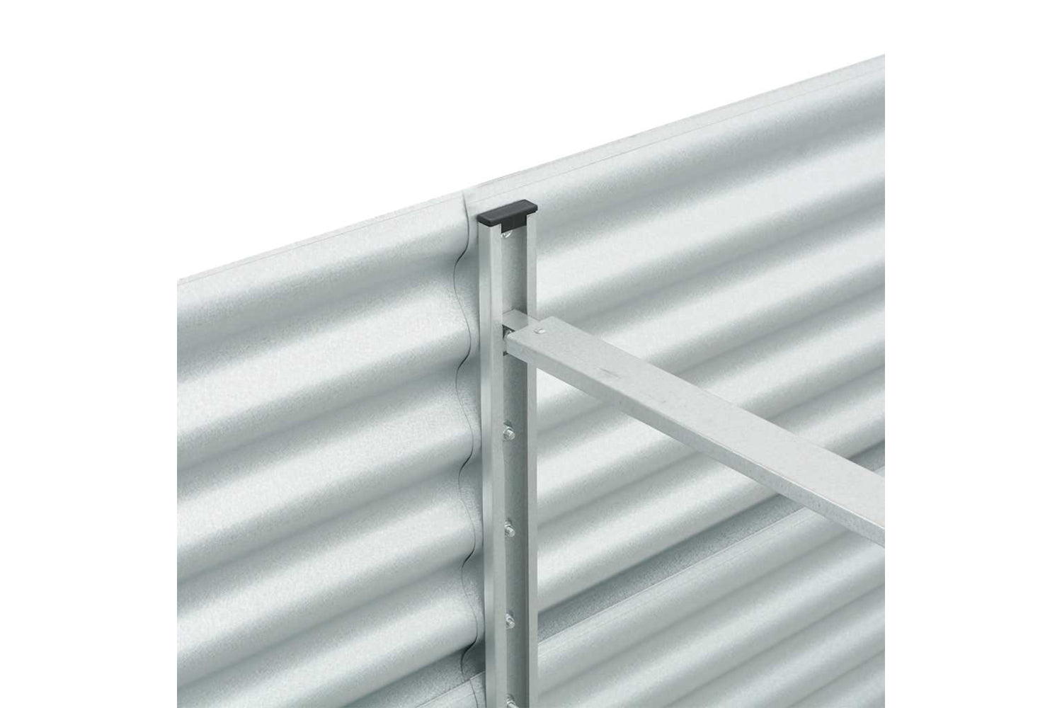vidaXL Garden Raised Bed 320x80x81cm Galvanised Steel Silver-6