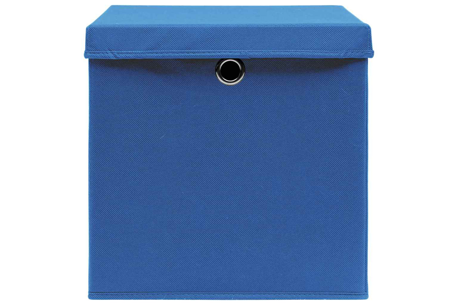 Vidaxl 288340 Storage Boxes With Lids 10 Pcs Blue 32x32x32 Cm Fabric-3