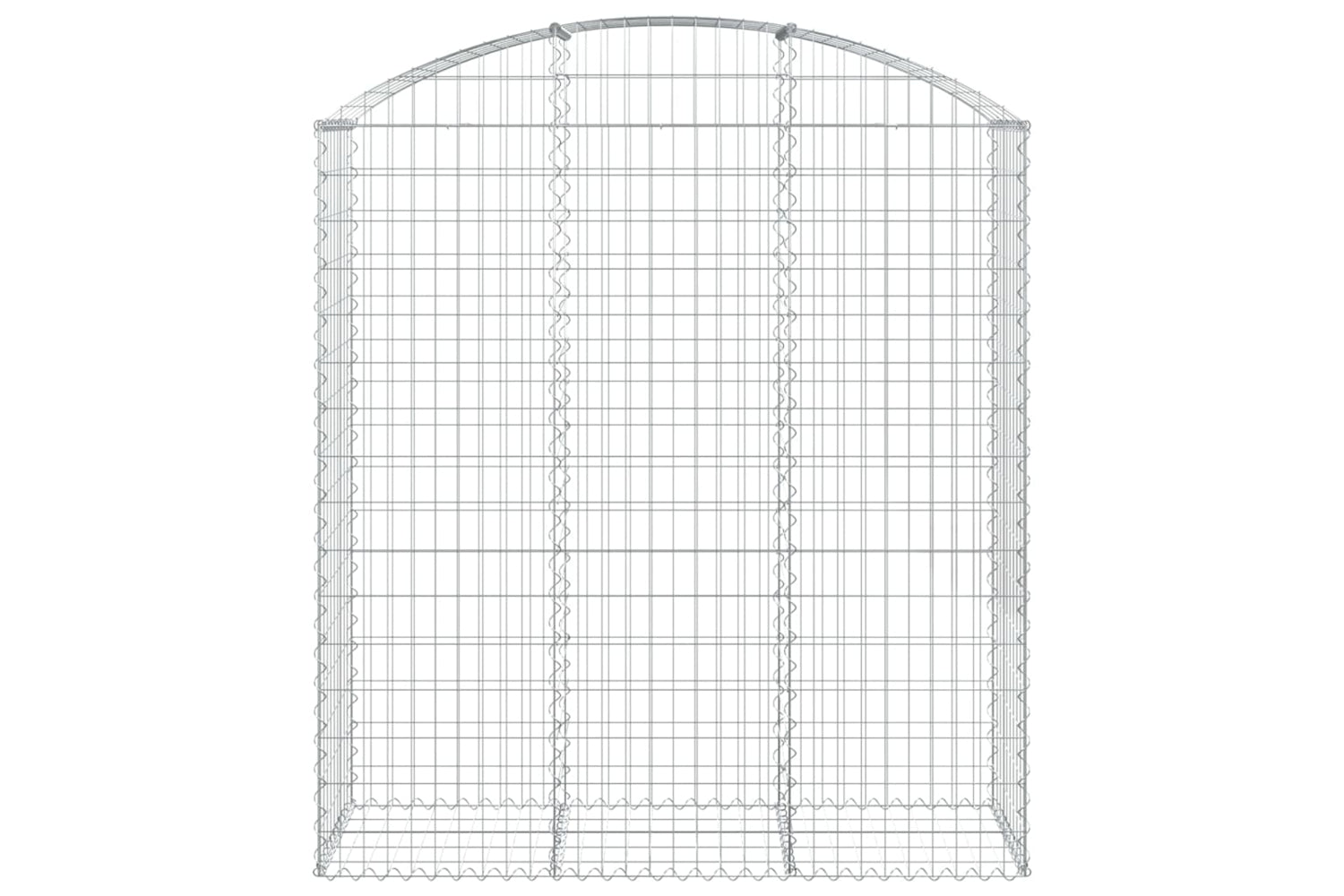 vidaXL 153458 Arched Gabion Basket 150x50x160/180cm Galvanised Iron-2
