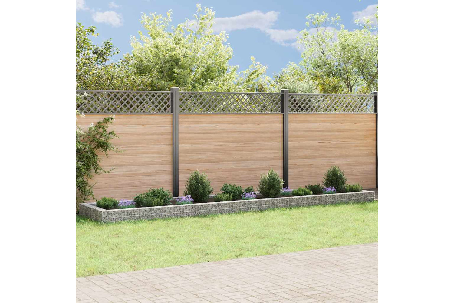 vidaXL 151315 Gabion Raised Bed Galvanised Steel 500x100x20cm-2